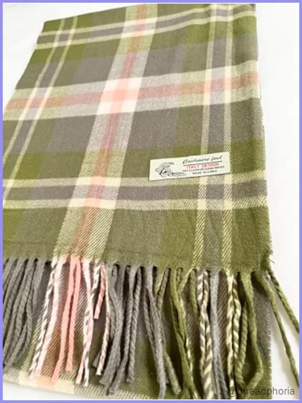 Viscose Tartan Plaid Scarf Long Winter Wrap 72 Inches